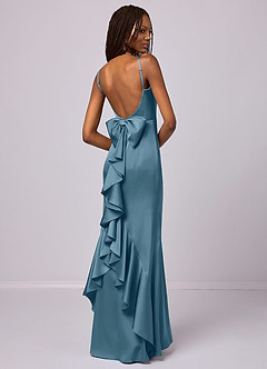 Barbie ♥ Azazie Bridesmaid Dresses Bermuda Mermaid Bow Stretch Satin Dress image5