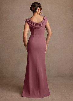 Azazie Irvine Mother of the Bride Dresses Desert Rose A-Line Pleated Chiffon Dress image3