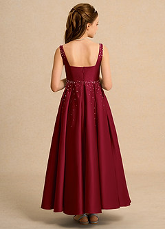 Azazie Mochi Girl Flower Girl Klänningar Klä Balklänning i Matt satäng Plisserad image2