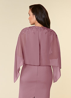 Azazie Maryam Final Sale Dusty Blue Sheath Lace Chiffon Dress image5
