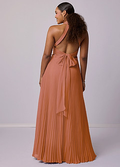 Barbie ♥ Azazie Vestidos de damas de honor Vestido de Mai Tai de Gasa de Corte en A con Plisado image8