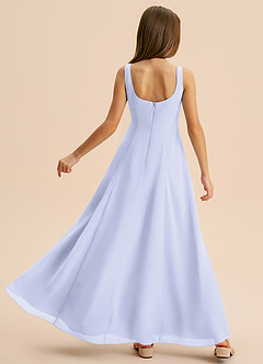 Azazie Lambie Junior Lavender A-Line Pleated Chiffon Dress image8