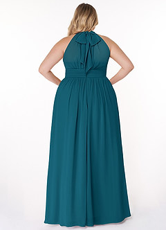 Azazie Iman Bridesmaid Dresses Ink Blue A-Line A-Line Ruched Chiffon Dress image9