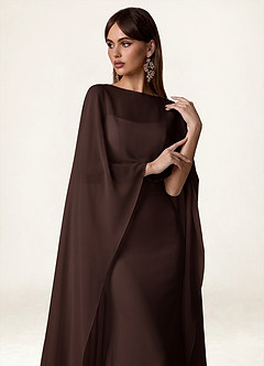 front Azazie Mantella in chiffon in tinta