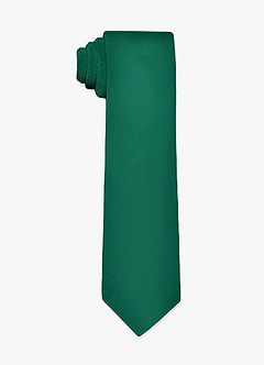 front Set aus breiter Krawatte und Einstecktuch aus mattem Satin