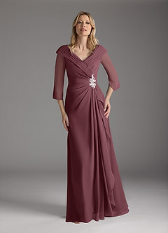 Azazie Jaycee Mother of the Bride Dresses Sangria A-Line Chiffon Dress image5