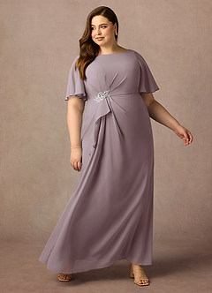 Azazie Rain Abiti per la Madre della Sposa Abito Tubino in Chiffon Perline Dusk image5