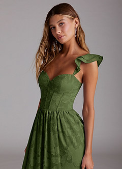 Denisse Olive Corset Maxi Dress image4