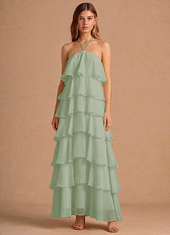 Vestido Verde Claro Largo Hesper image4