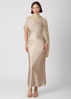 Crystle Maxi Klänning Taupe image5