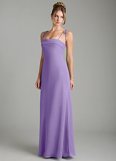 Azazie Ellia Bridesmaid Dresses Tahiti Sheath Bow Chiffon Dress image3