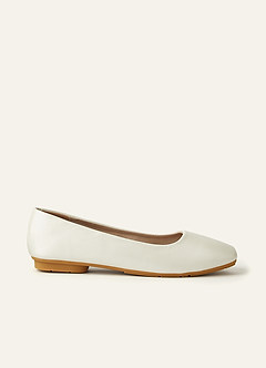 front Mehrfarbige Ballerinas mit eckiger Spitze