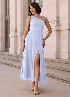 Azazie Brooke Jurken voor bruidsmeisjes Jurk van Chiffon met A-Lijn One-Shoulder Lavendel image2