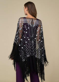 front Azazie Milora Long Shawl