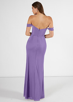 Azazie Kit Bridesmaid Dresses Tahiti Mermaid Off the Shoulder Mesh Dress image2