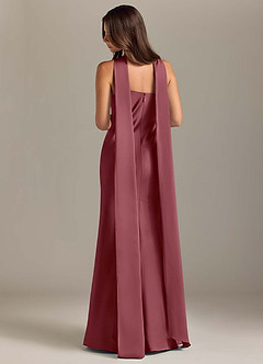 Azazie Kinsley Bridesmaid Dresses Desert Rose Mermaid Side Slit Stretch Satin Dress image2