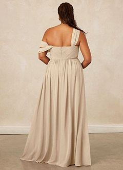 Christian Siriano Bridal for Azazie 1014 Bridesmaid Dresses Champagne A-Line Off the Shoulder Chiffon Dress image17