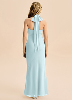 Azazie Velli Junior Vestido Névoa de Chiffon de sereia com Pescoço alto image2