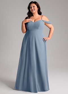 Azazie Marley Bridesmaid Dresses Twilight A-Line Off the Shoulder Chiffon Convertible Dress image14