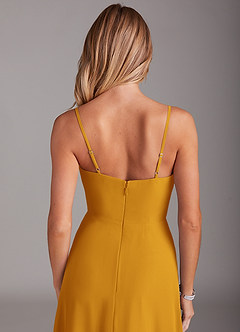 Azazie Breonna Bridesmaid Dresses Butterscotch A-Line Sweetheart Neckline Chiffon Dress image6