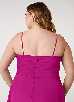 Azazie Arabella Allure Bridesmaid Dresses Fuchsia A-Line Sweetheart Neckline Chiffon Convertible Dress image18