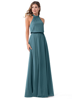 Azazie Landry Bridesmaid Dresses Bermuda A-Line Pleated Mesh Dress image1