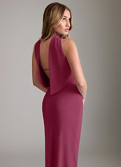 Azazie Lusinda Bridesmaid Dresses Mulberry Mermaid Off the Shoulder Chiffon Convertible Dress image5
