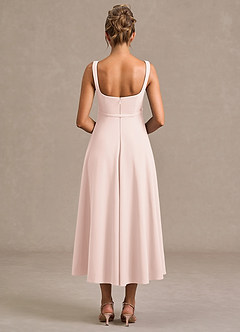 Robe Mi-Longue Rose Poudré Zosia image4