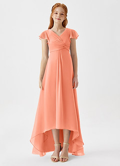 Azazie Breanne Junior Sunset A-Line Chiffon Dress image6