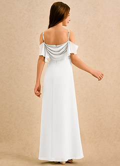 Azazie Pippy Girls Formal Sukienki dla dziewczynek sypiących kwiaty Linia A Dekolt w kształcie serca Szyfon Długość podłogi Sukienka image2