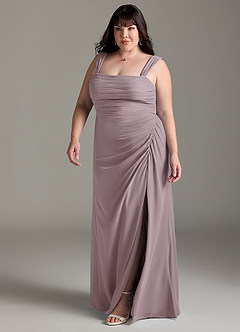 Azazie Jesaphine Bridesmaid Dresses Dusk Sheath Bow Chiffon Dress image12
