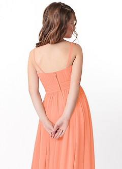 Azazie Astrid Junior Sunset A-Line Floral Chiffon Dress image4