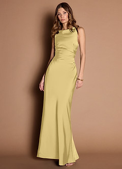 Evadne Lemon Sorbet Open Back Dress image5