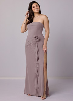Barbie ♥ Azazie Bridesmaid Dresses Dusk Sheath Strapless Chiffon Convertible Dress image7