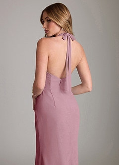Azazie Valerie Bridesmaid Dresses Vintage Mauve Mermaid Pleated Chiffon Dress image6
