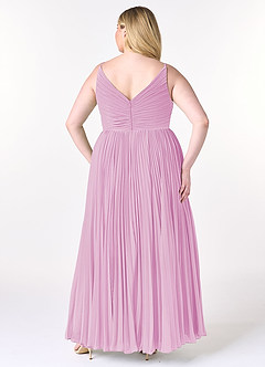 Azazie Raychelle Bridesmaid Dresses Candy Pink A-Line V-Neck Chiffon Dress image8