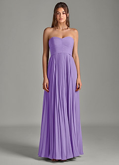 Azazie Chiana Abiti da Damigella Abito A-Line in Chiffon Senza Cinturino Tahiti image5