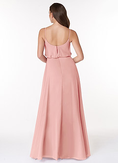 Azazie Lupe Final Sale Rosette A-Line Scoop Blouson Chiffon Dress image2