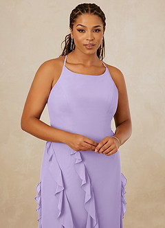 Christian Siriano Bridal for Azazie 1006 Bridesmaid Dresses Lilac Mermaid Ruched Chiffon Dress image14