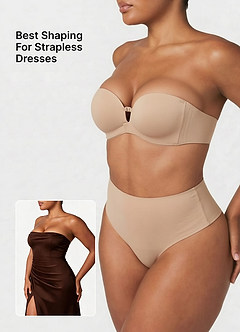 front Front Closure Strapless Seamless Push Up Bra (For A/B Cup)