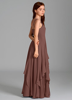 Azazie Karan Junior Abito A-Line in Chiffon Espresso image6