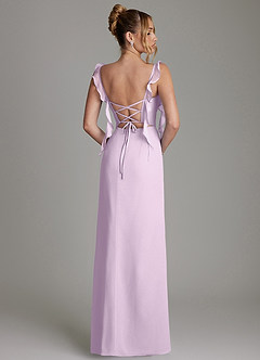 Azazie Jessamine Bridesmaid Dresses Frosted Lilac Mermaid Corset Chiffon Dress image8