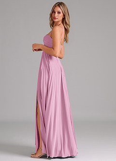 Azazie Akiko Bridesmaid Dresses Candy Pink A-Line Sweetheart Neckline Stretch Satin Dress image7