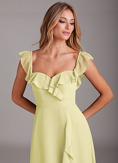 Azazie Lyra Brautjungfernkleider Wandelbar A-Linie Cabrio Chiffon Kleid Zitronensorbet image10