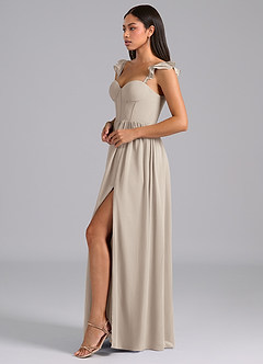 Azazie Denisse Bridesmaid Dresses Frost A-Line Ruched Chiffon Dress image3