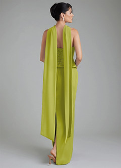 Azazie River Robes de demoiselle d'honneur Robe Fourreau Convertible en Satin extensible Corset Citronnelle image14