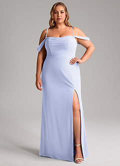 Azazie Saige Bridesmaid Dresses Lavender A-Line Off the Shoulder Chiffon Convertible Dress image13