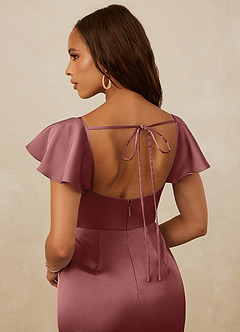 Christian Siriano Bridal for Azazie 1005 Bridesmaid Dresses Amethyst Sheath Sweetheart Neckline Stretch Satin Dress image3