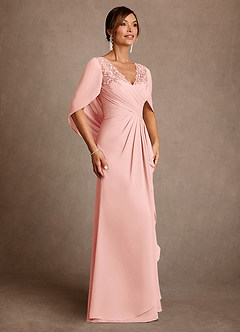 Azazie Santa Clara Klänningar till brudens mor Klä A-Line i Spets Rosett image3