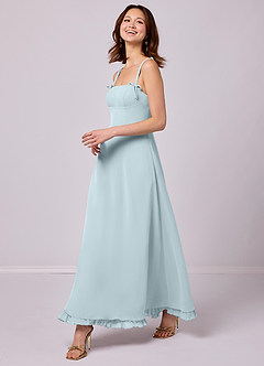 Barbie ♥ Azazie Bridesmaid Dresses Mist A-Line Pleated Chiffon Dress image4